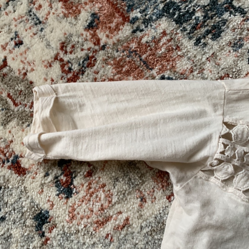 🤍ZARA Boho Cotton Top with Lace Detail - Picture 4 of 6